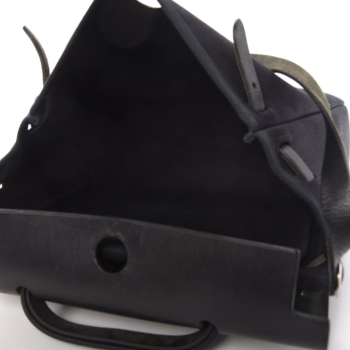 Toile Vache Calfskin Herbag 30 PM Black