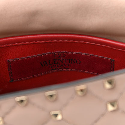 Valentino Garavani Nappa Small Rockstud Spike Shoulder Bag Poudre 6 of 9