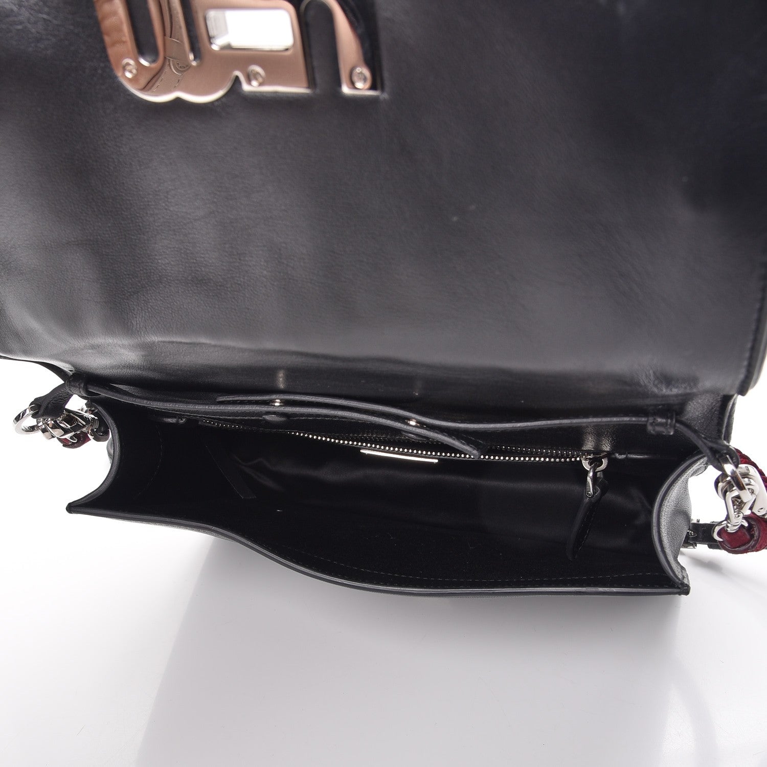 Miu Miu Nappa Matelasse Ayers Crystal Embellished Shoulder Bag Nero Black Rosa 6 of 10