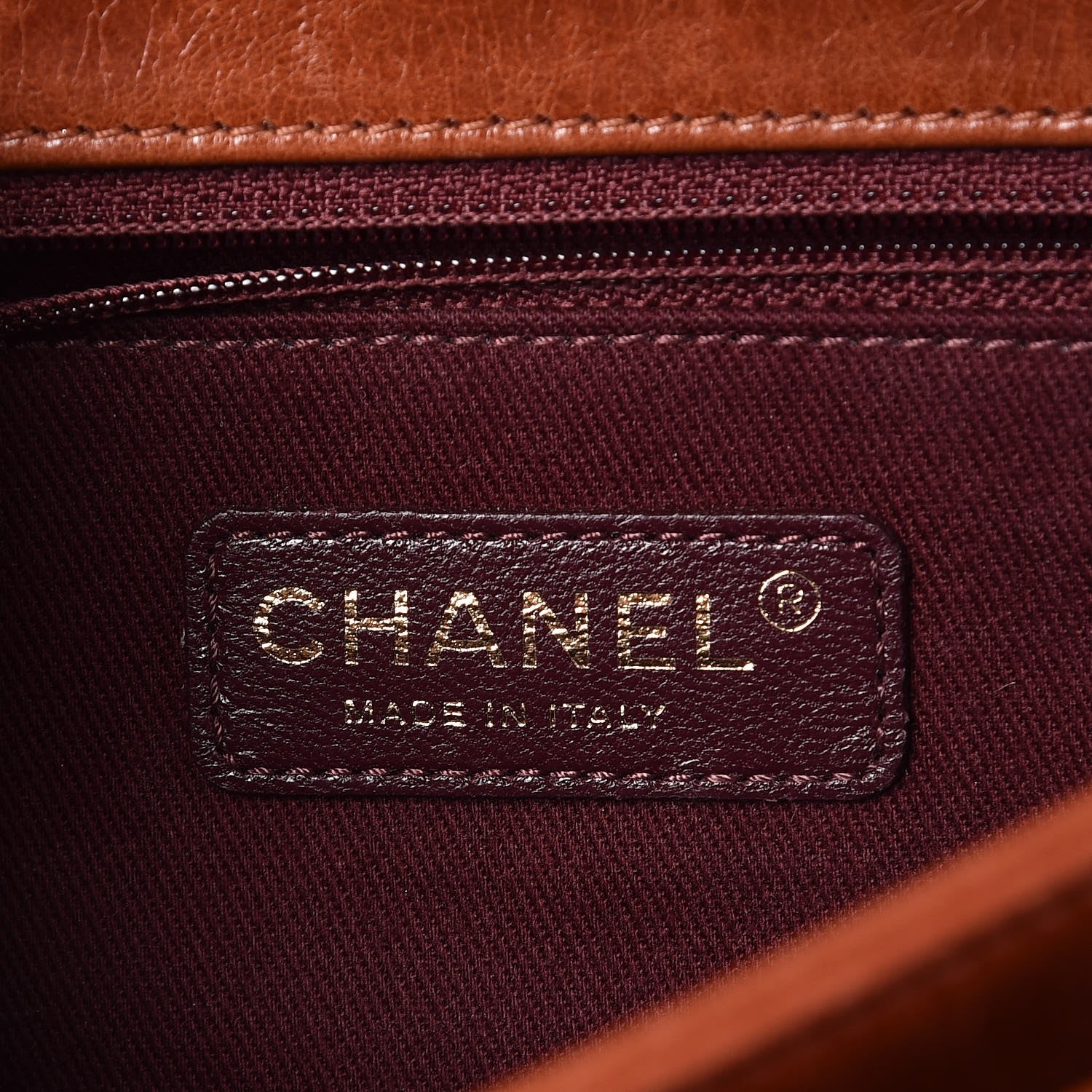 Chanel Glazed Calfskin Quilted Large Perfect Edge Flap Camel 6 of 10