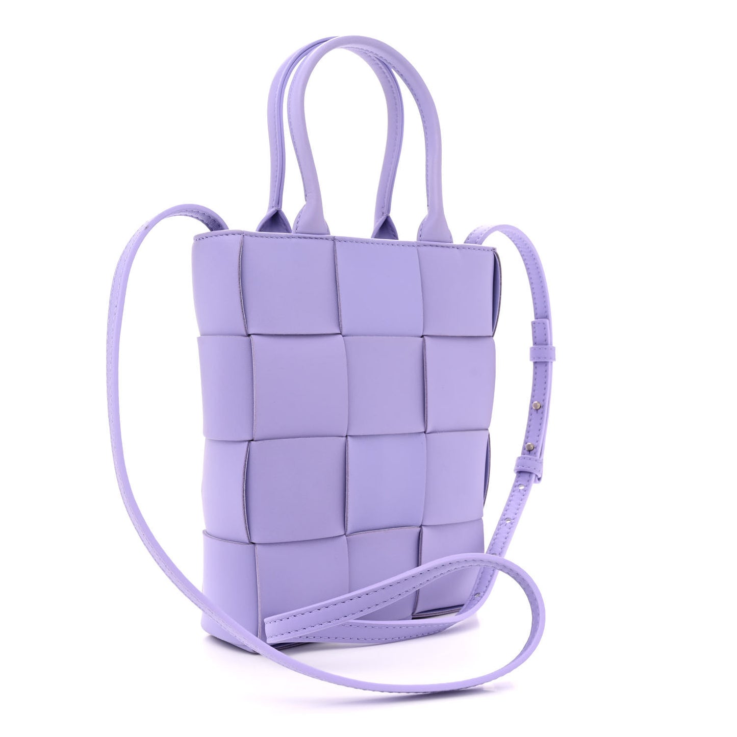 Lambskin Maxi Intrecciato North South Cassette Tote Wisteria