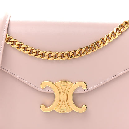 Celine Shiny Calfskin Triomphe Margo Wallet on Chain Vintage Pink 7 of 10