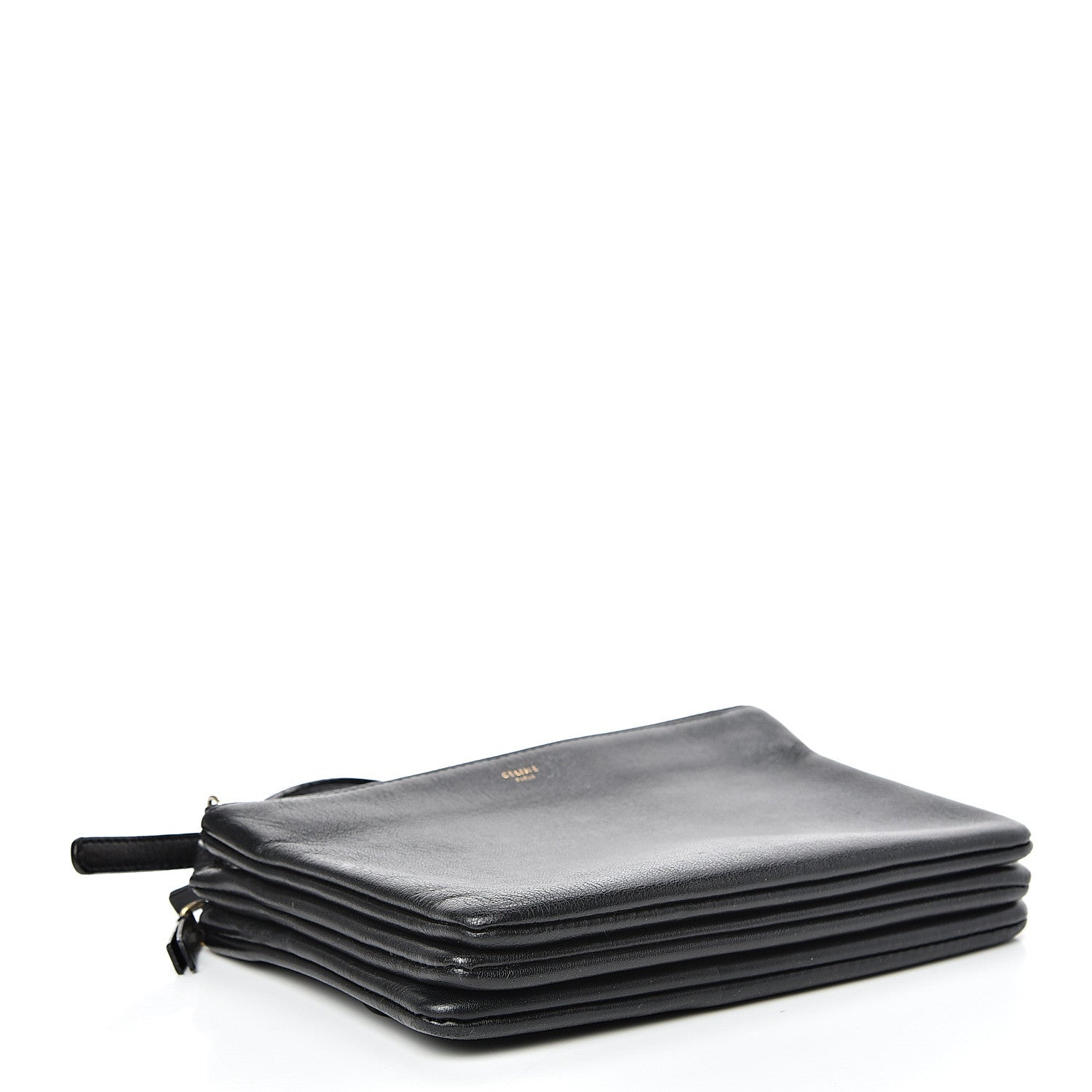 Celine Lambskin Small Trio Crossbody Bag Black 3 of 15