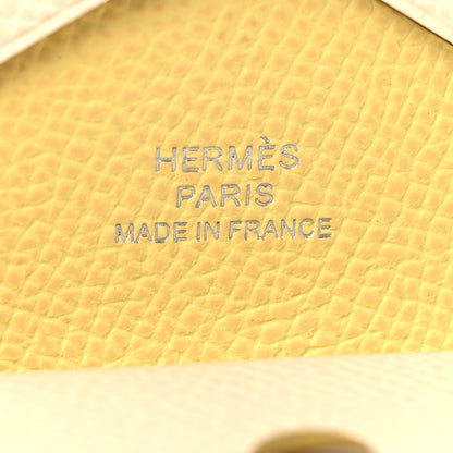 Hermes Epsom Verso Calvi Duo Card Case Nata Jaune Poussin 6 of 7