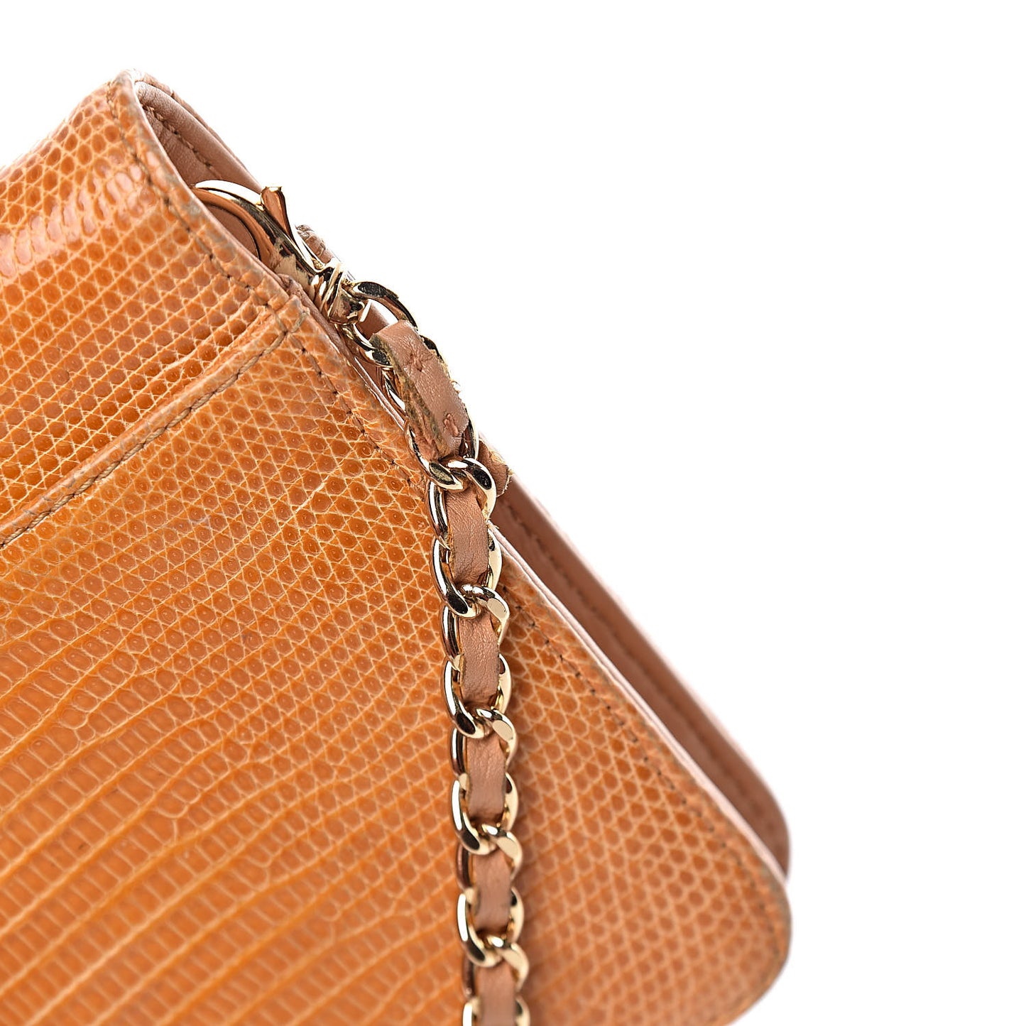 Lizard Golden Class Wallet on Chain WOC Orange