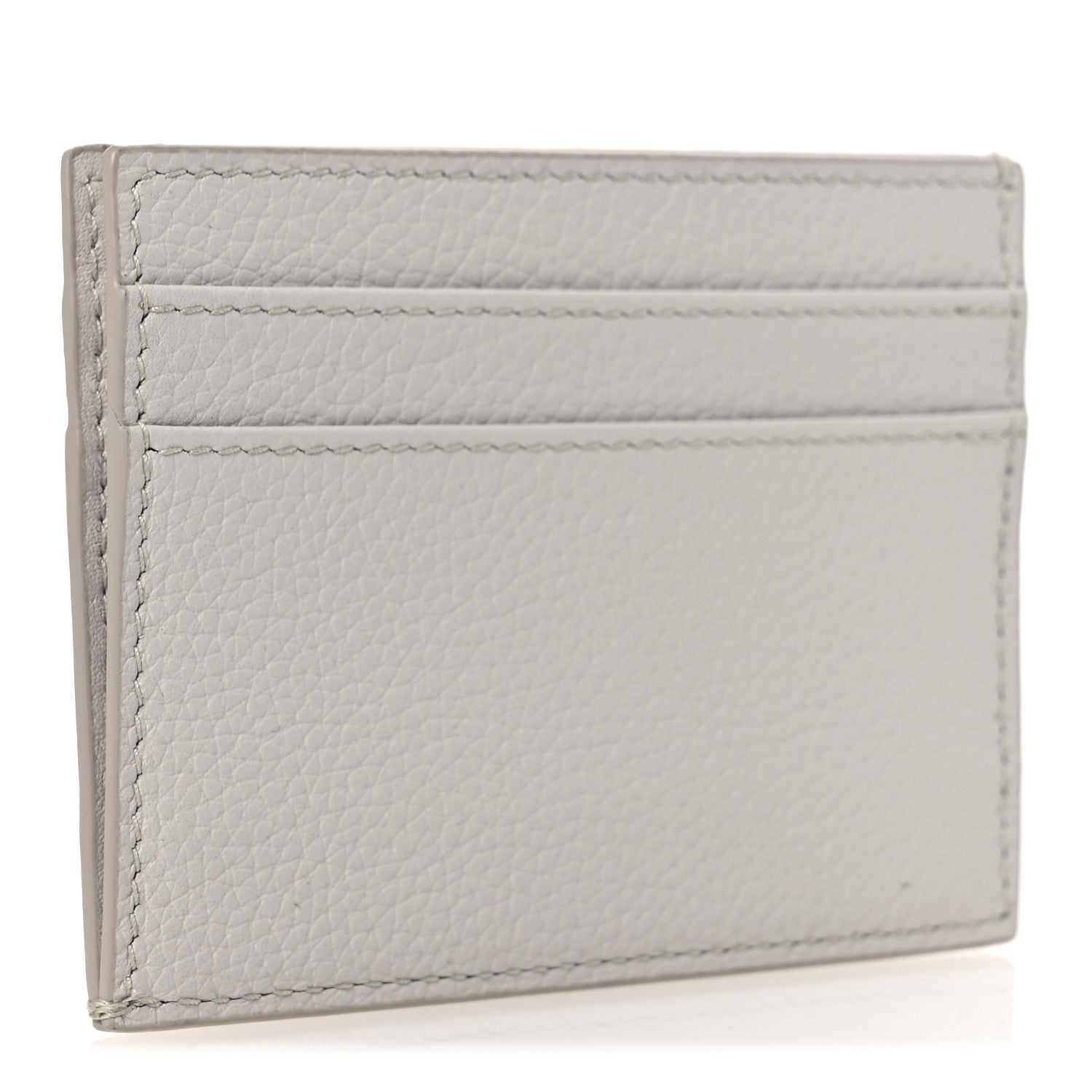 Christian Dior Grained Calfskin Logo Card Holder Light Grey 3 of 7