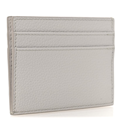 Christian Dior Grained Calfskin Logo Card Holder Light Grey 3 of 7