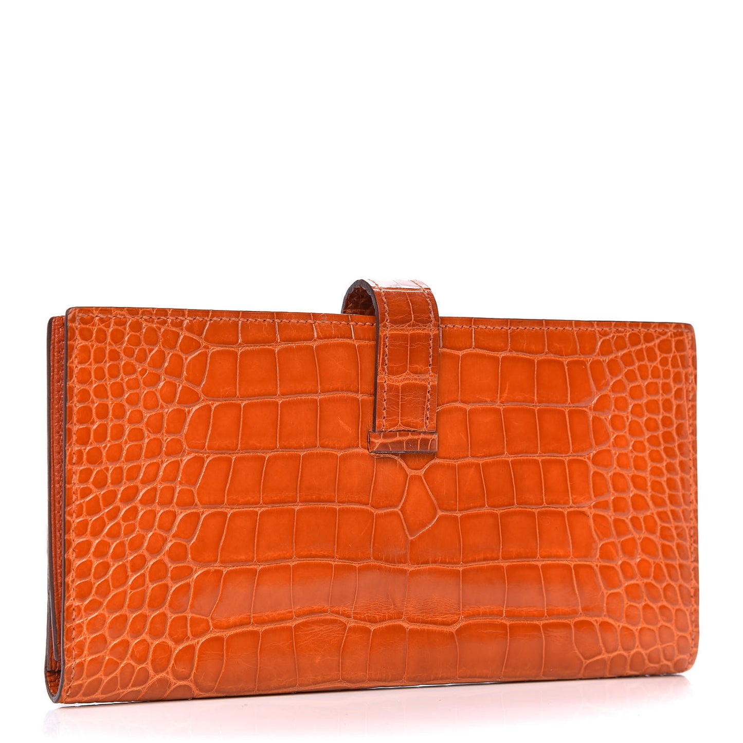 Shiny Alligator Bearn Wallet Orange