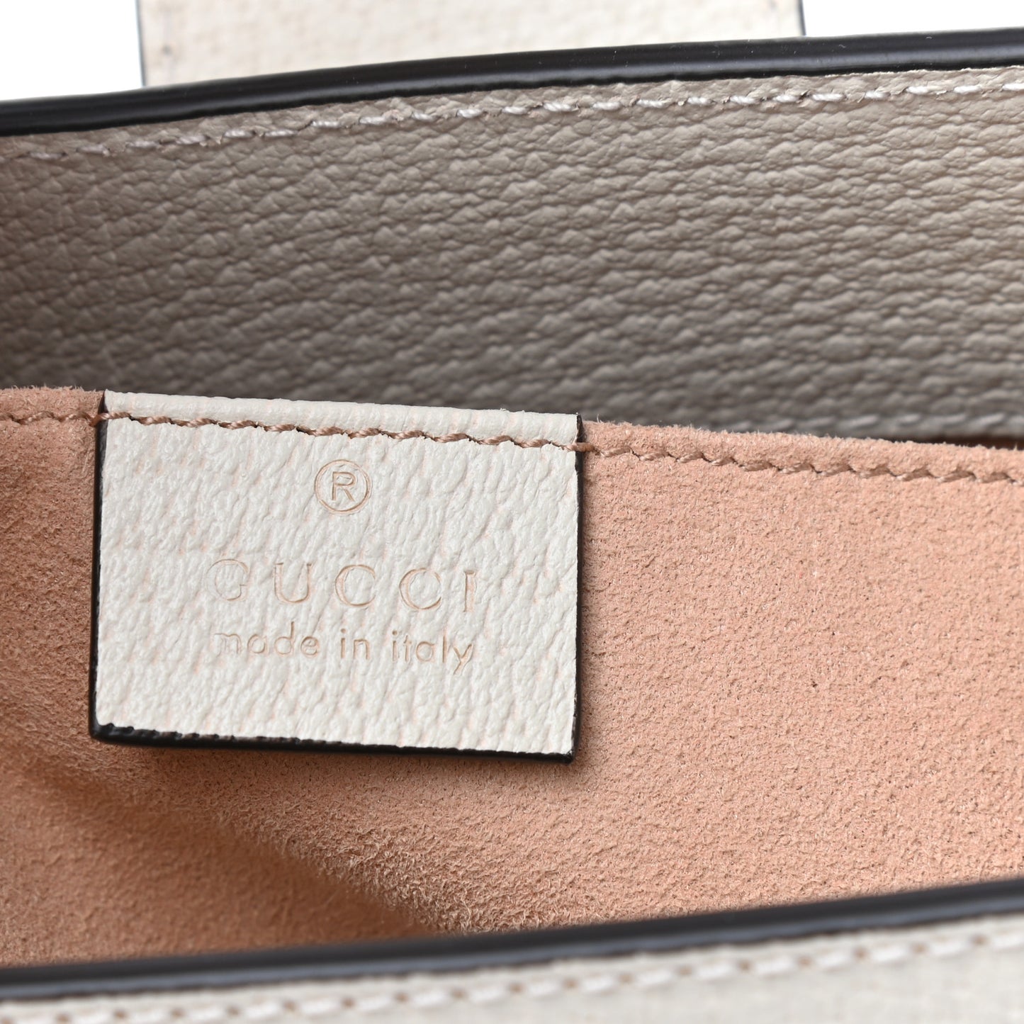 GG Supreme Monogram Flora Textured Calfskin Small Padlock Tote Beige Ebony Multicolor Mystic White
