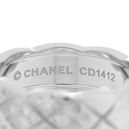 Chanel 18K White Gold Diamond Small Coco Crush Ring 52 6 4 of 4