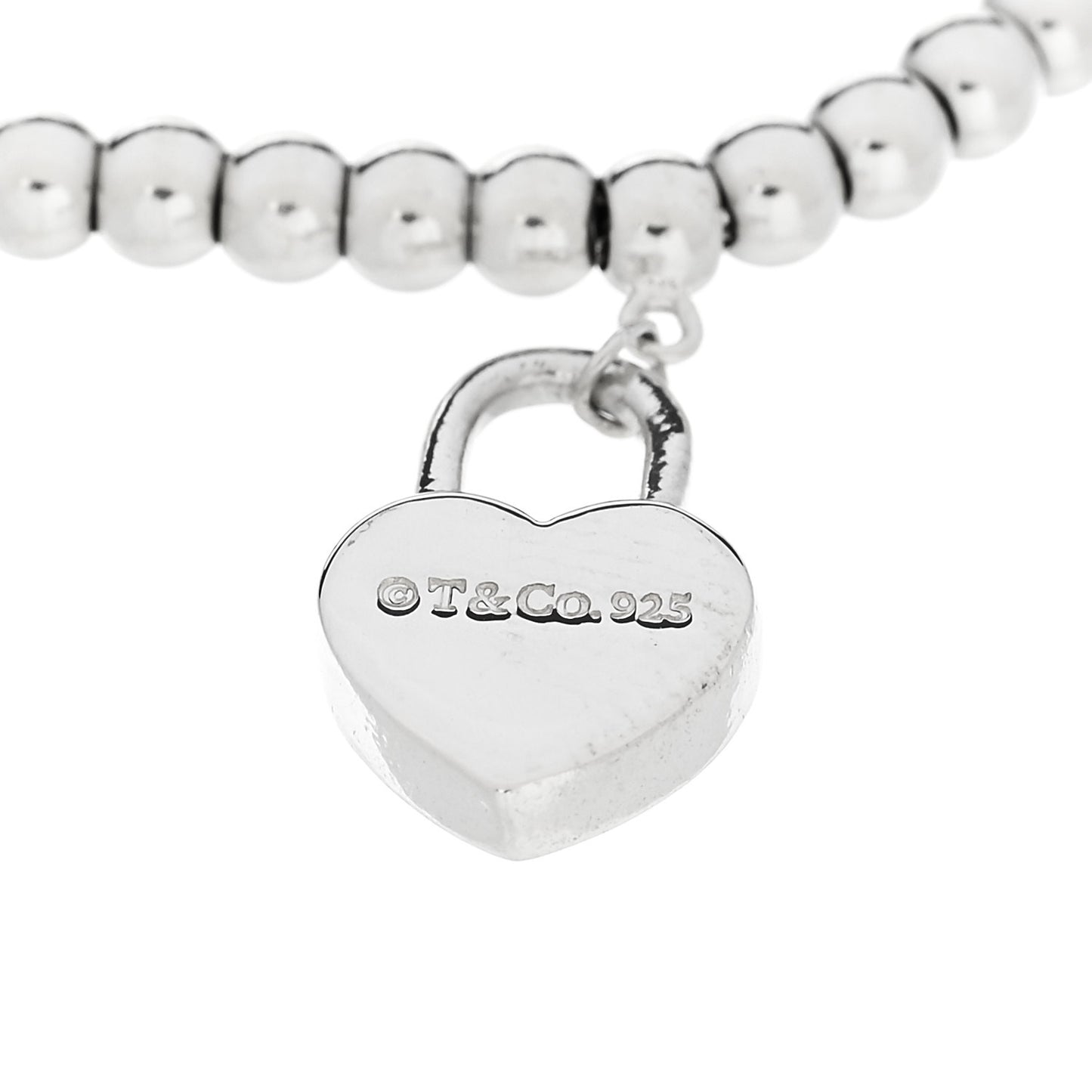 Sterling Silver 3mm Return to Tiffany Heart Lock Bead Bracelet