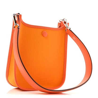 Hermes Toile Officier Swift Neo Evelyne TPM Jaune D'Or Feu Orange Minium 3 of 11