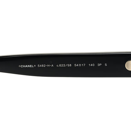 Chanel Acetate Polarized Pearl CC Square Sunglasses 5482-H-A Black 5 of 8