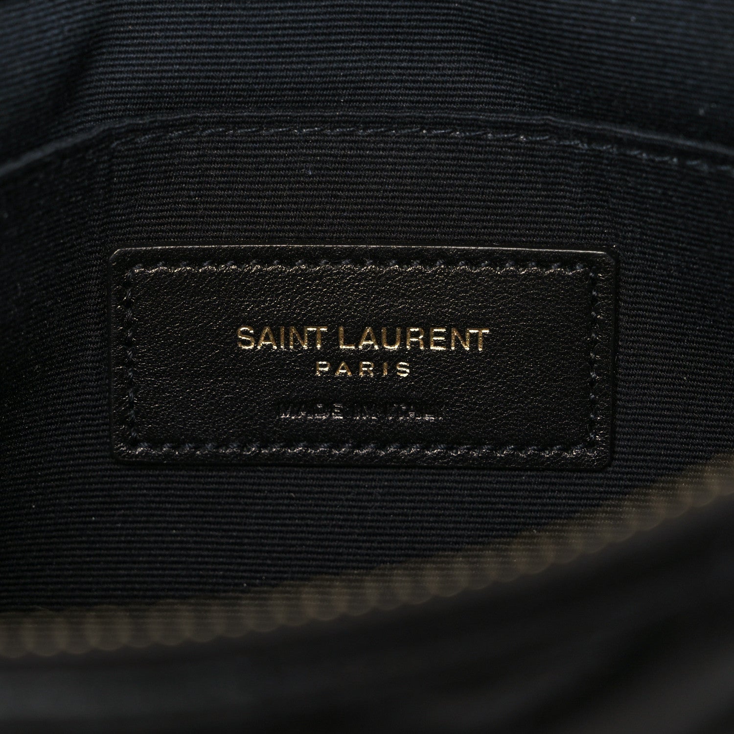 Saint Laurent Calfskin Matelasse Chevron Monogram A5 Wristlet Black 6 of 8