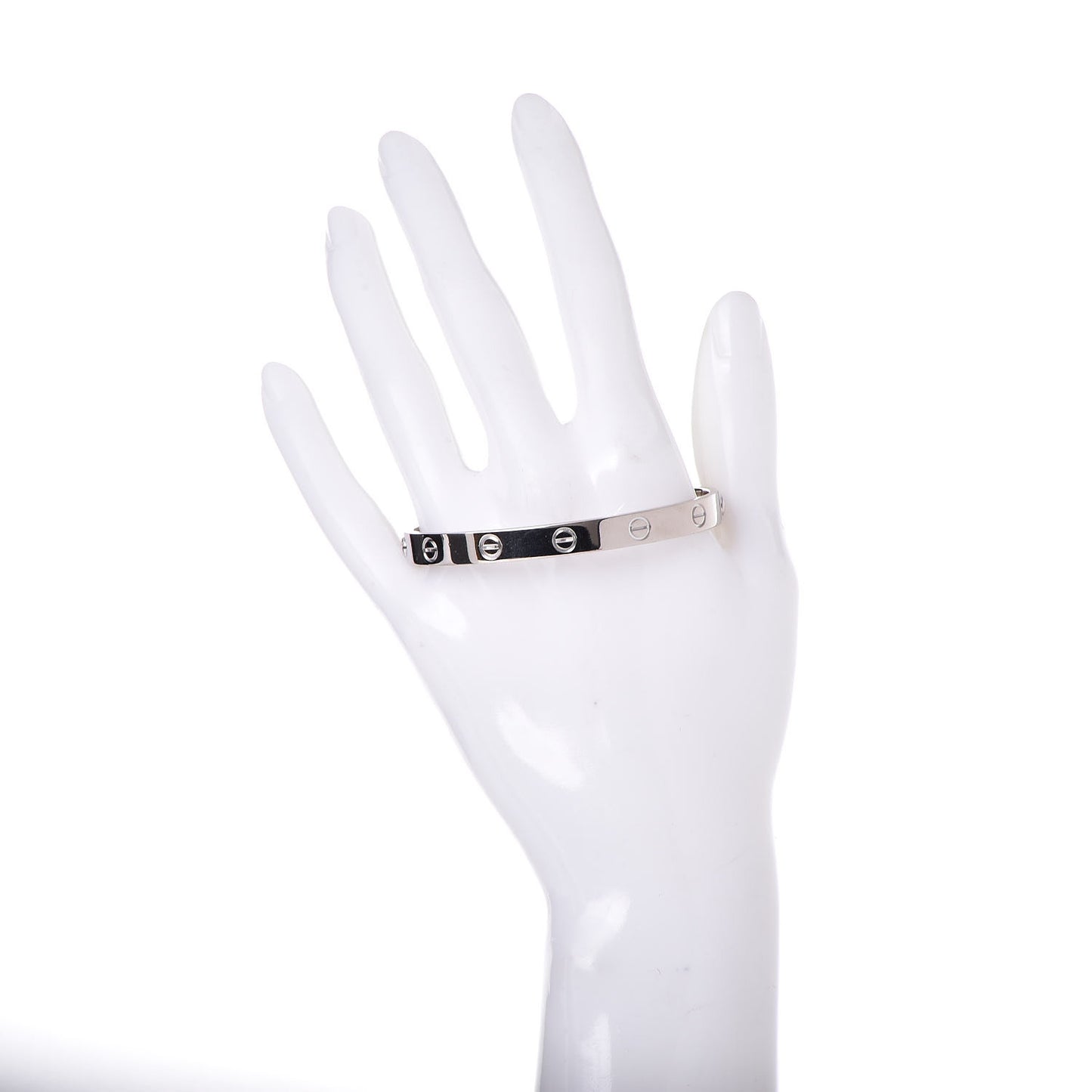 18K White Gold LOVE Bracelet 17