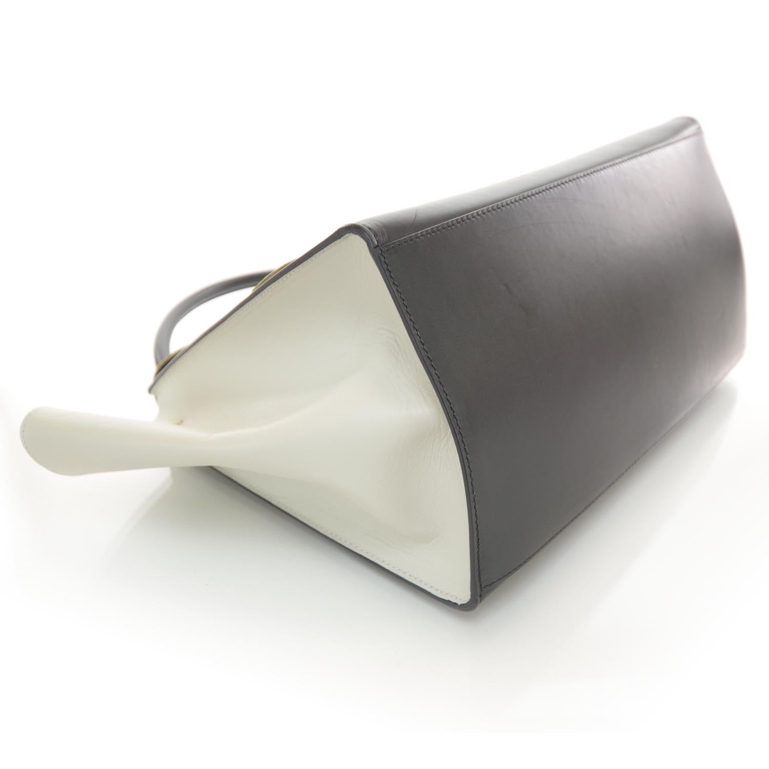 Celine Calfskin and Suede Trapeze Tri-Color 4 of 7