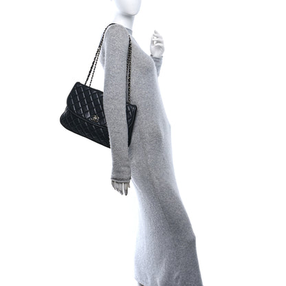 Chanel Lambskin Quilted Large Pagode Piping Flap Black 2 of 12