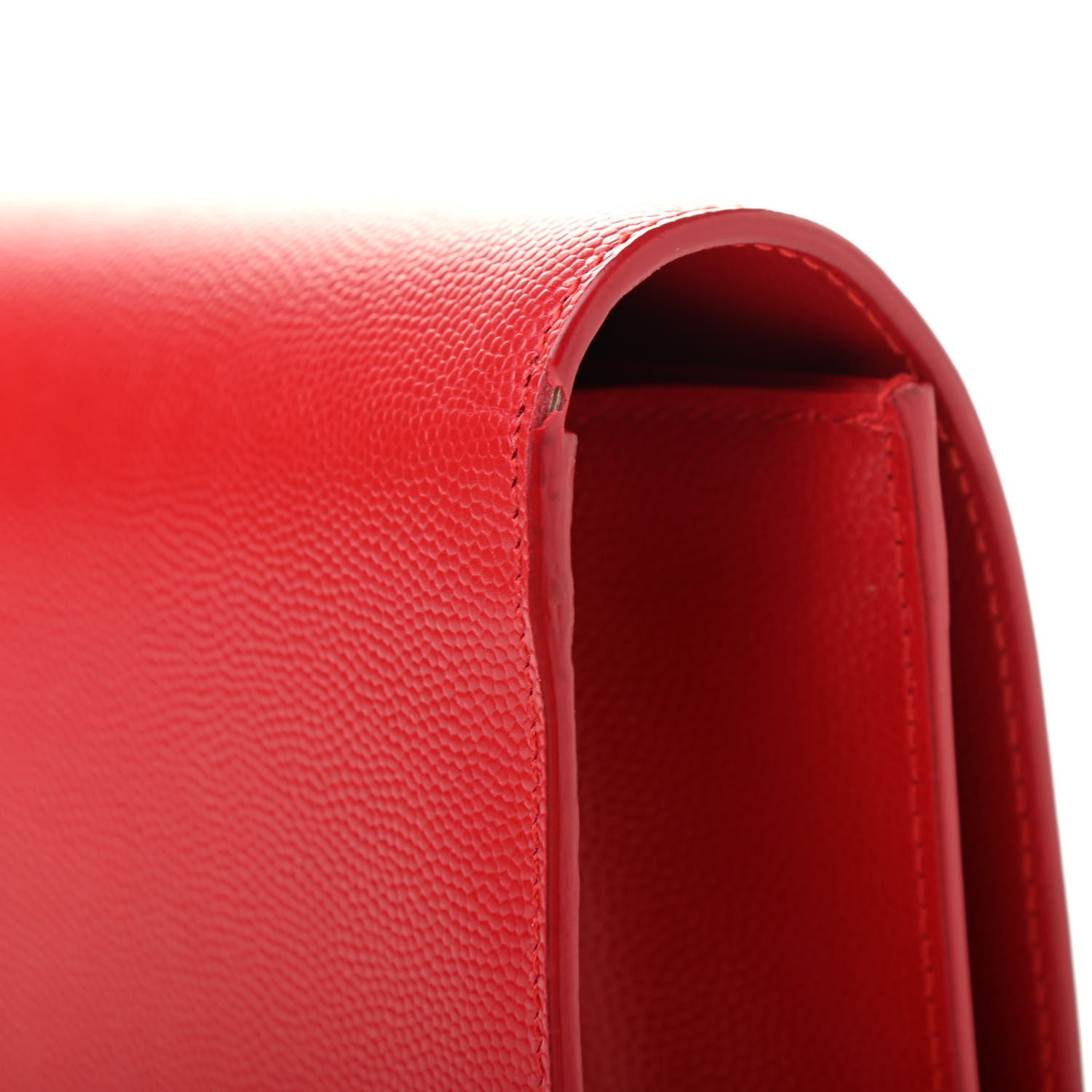 Saint Laurent Calfskin Classic Monogram Cassandre Clutch Rouge Orient 10 of 12