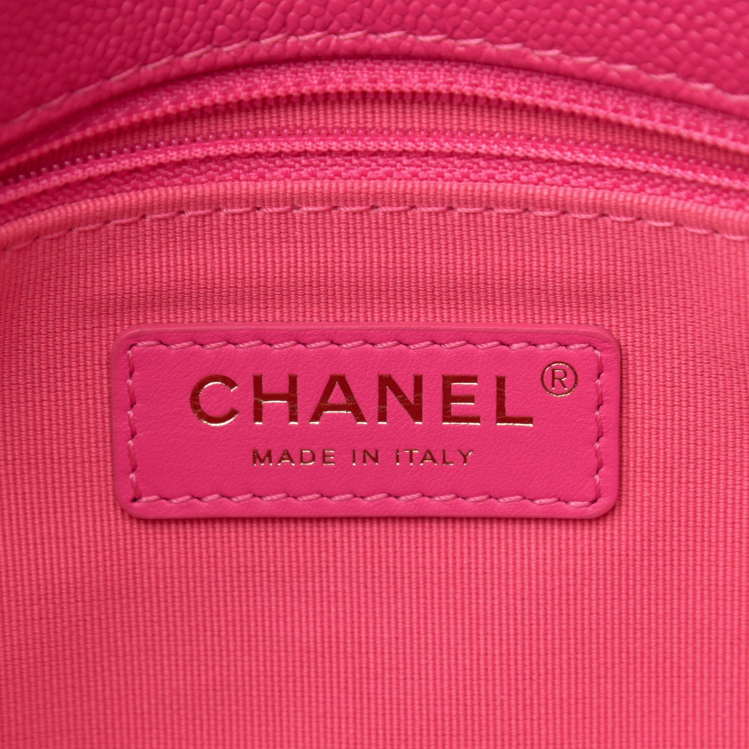 Chanel Shiny Caviar Quilted Small Chain Melody Flap Dark Pink 5 of 10