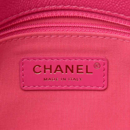 Chanel Shiny Caviar Quilted Small Chain Melody Flap Dark Pink 5 of 10