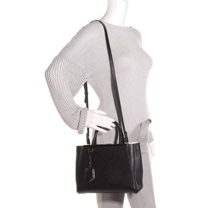 Fendi Vitello Elite Petite 2jours Tote Black 2 of 9