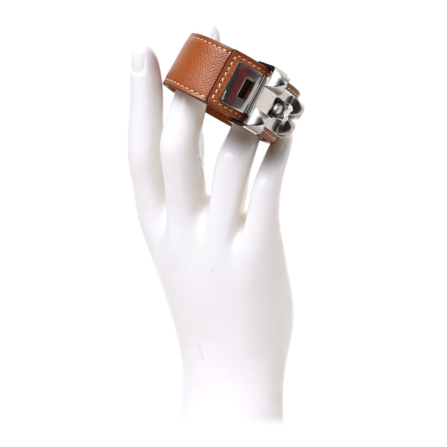 Hermes Madame Calfskin Collier de Chien 24 Bracelet T2 Gold 2 of 5