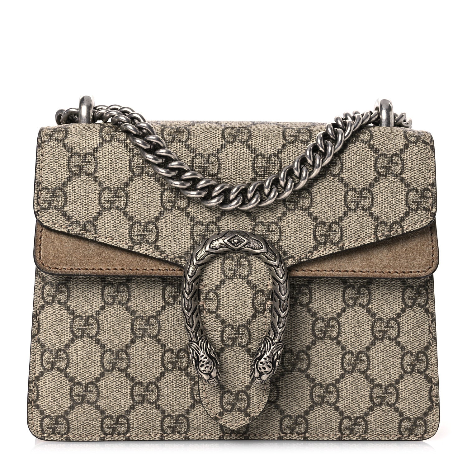Gucci GG Supreme Monogram Mini Dionysus Shoulder Bag Taupe 1 of 13