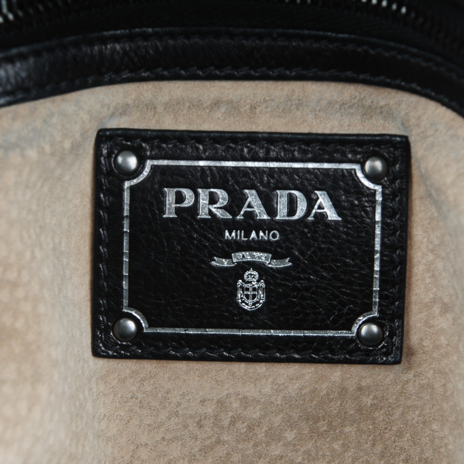 Prada Glace Calf Shopping Tote Nero Black 6 of 12