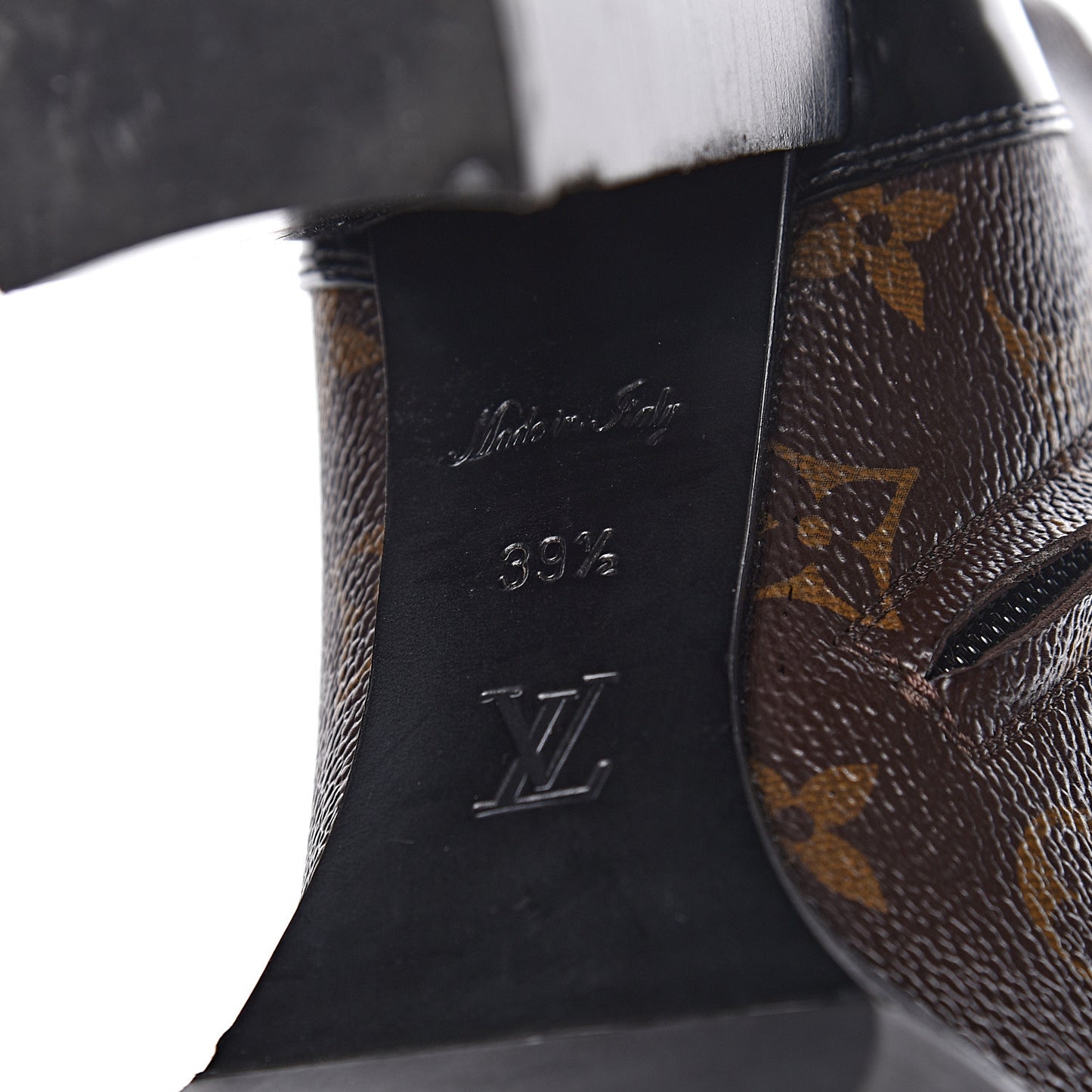 Patent Calfskin Monogram Star Trail Ankle Boots 39.5 Black
