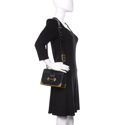 Prada City Calf Saffiano Cahier Bag Black 2 of 9