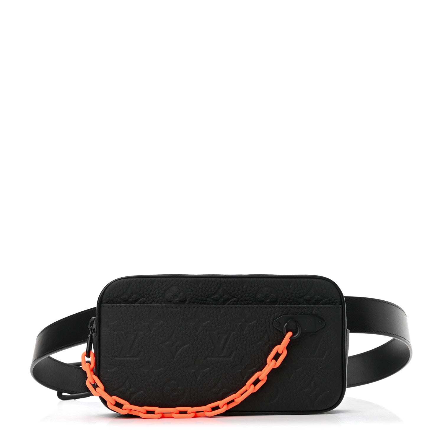 Louis Vuitton Taurillon Monogram Uniformes Solar Ray Soft Pochette Volga Belt Bag Black 1 of 10