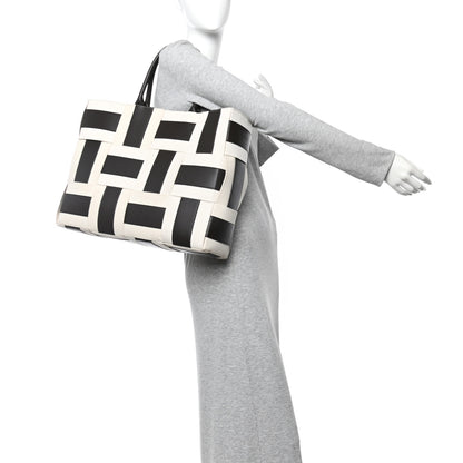 Bottega Veneta Canvas Nappa Maxi Intrecciato Large Arco Tote Natural Fondant 2 of 11