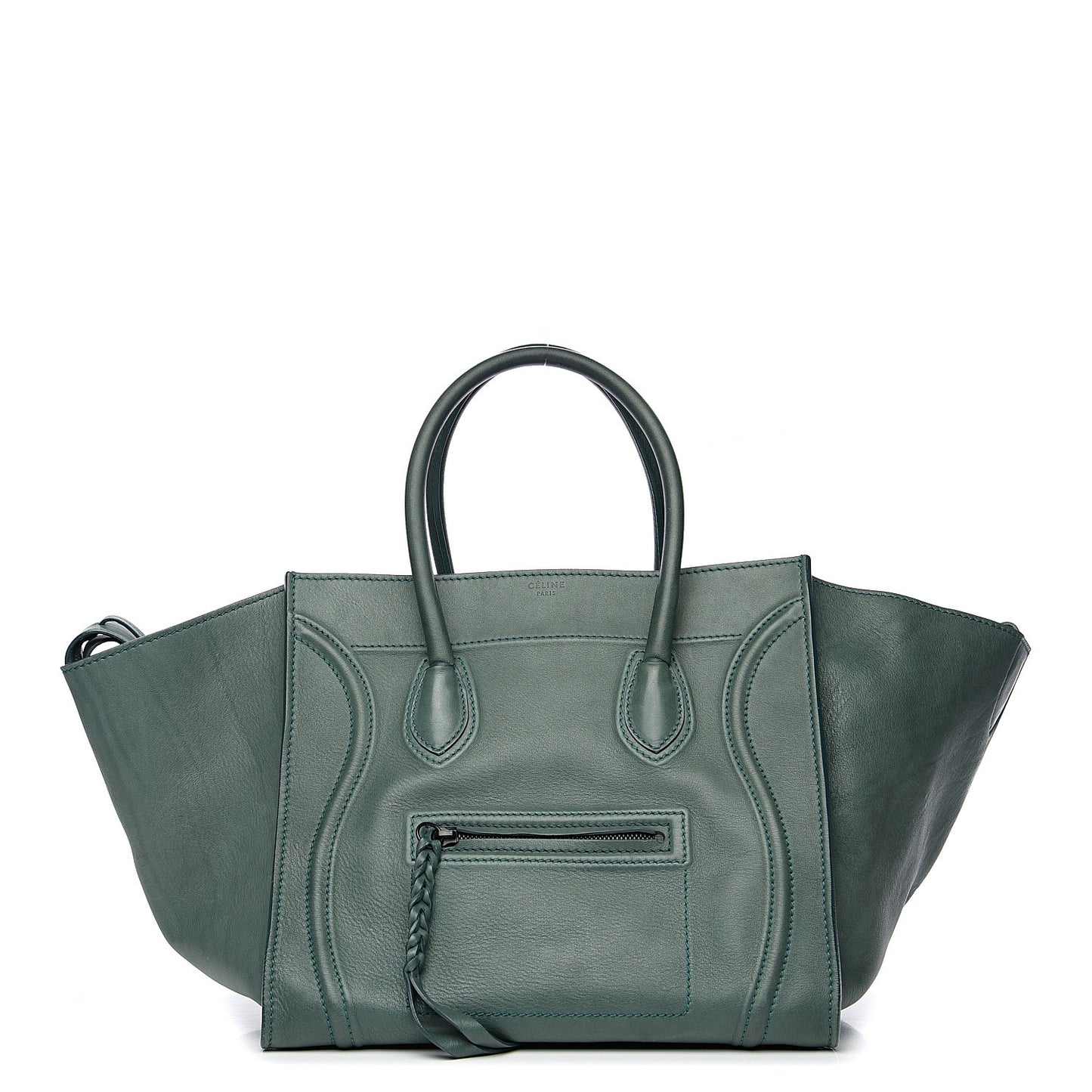 Supple Calfskin Medium Phantom Luggage Emerald