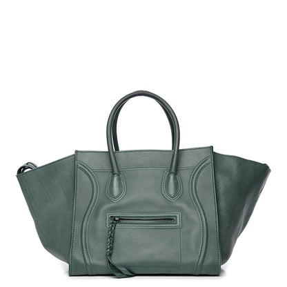 Celine Supple Calfskin Medium Phantom Luggage Emerald 1 of 9