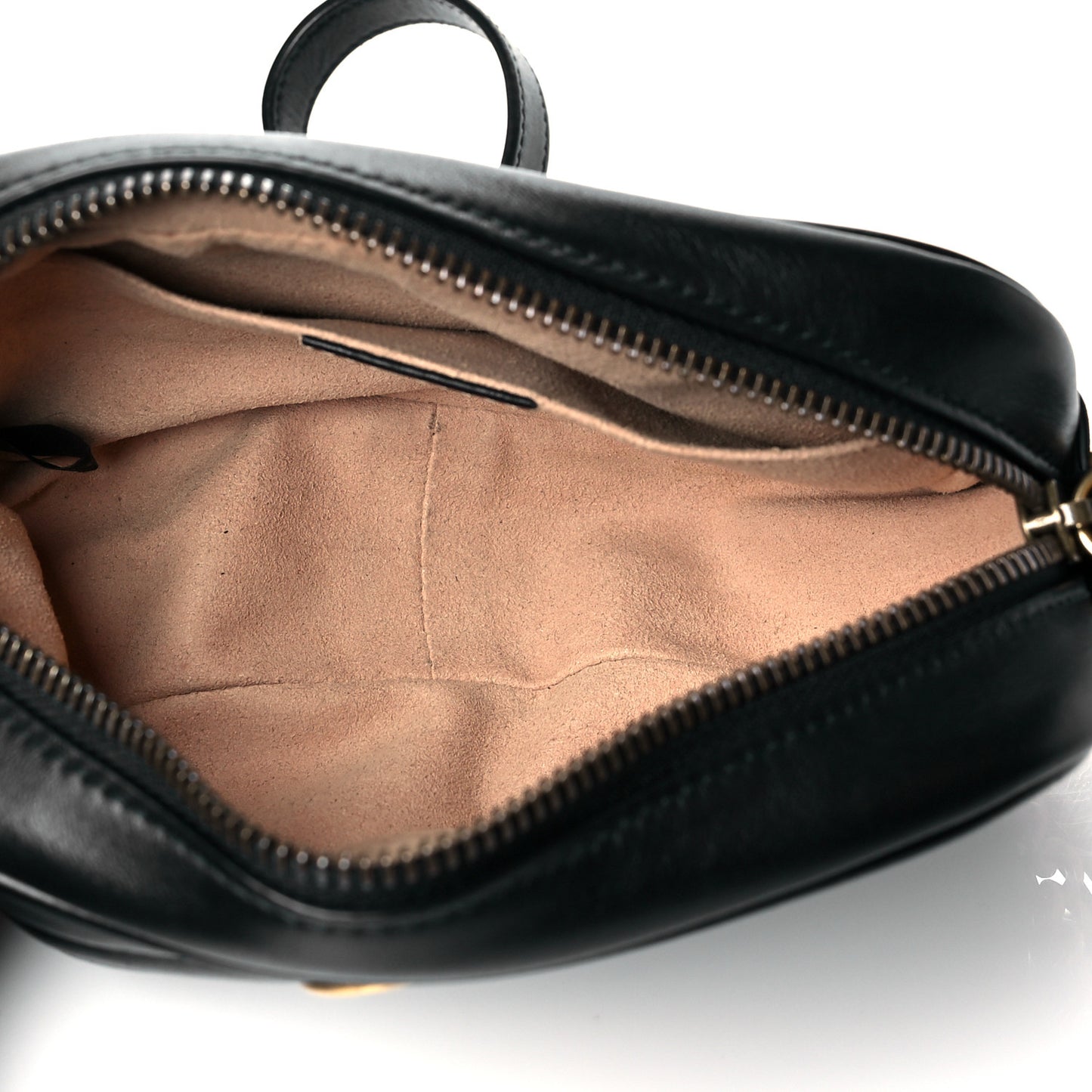 Calfskin Matelasse Mini GG Marmont Chain Shoulder Bag Black