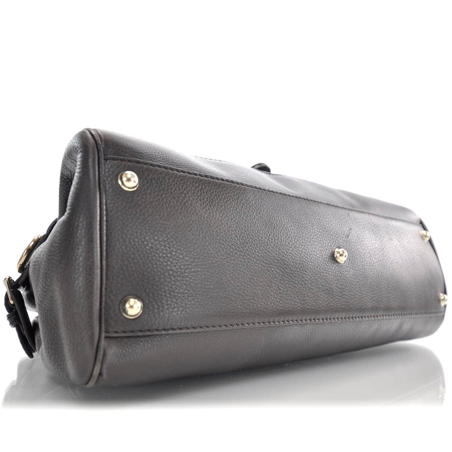 Gucci Calfskin Medium Heritage Shoulder Bag Brown 6 of 10