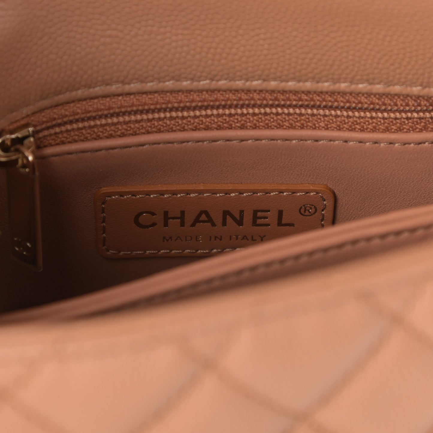 Caviar Quilted Extra Mini Coco Handle Flap Brown