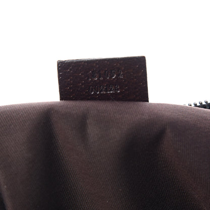Gucci Monogram Web Medium Half Moon Hobo Dark Brown 7 of 11
