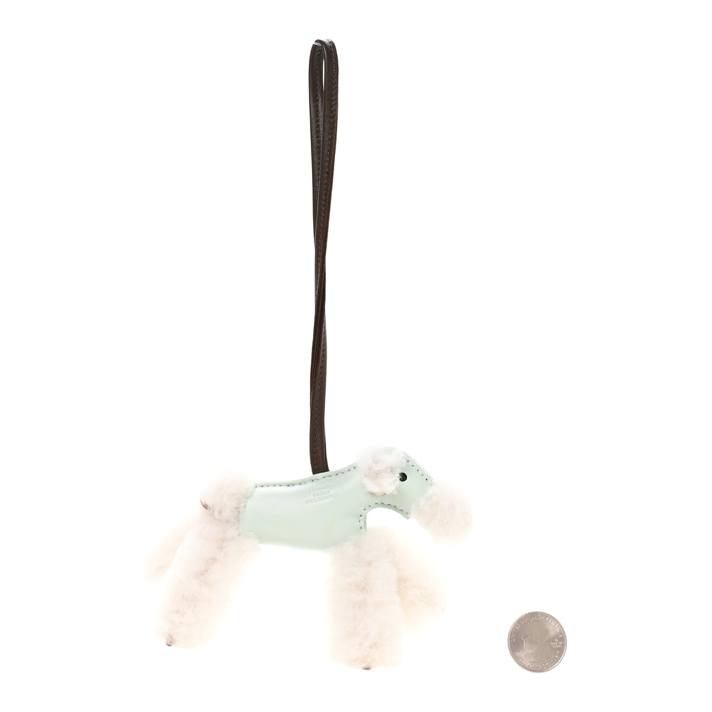 Milo Lambskin Shearling Budy Charm Vert Peppermint Chocolate
