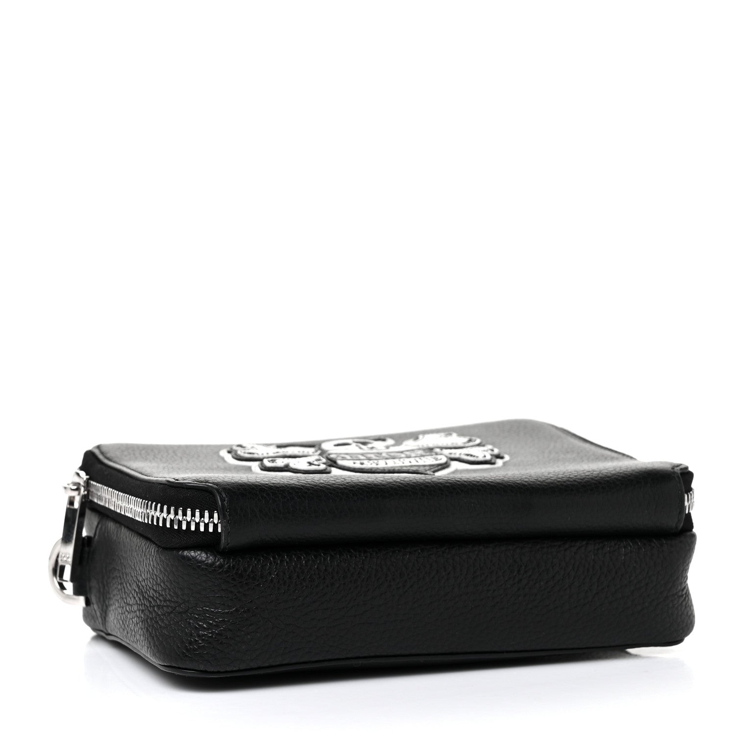 Christian Dior X SHAWN STUSSY Grained Calfskin Double Zip Crossbody Pouch Black 3 of 7