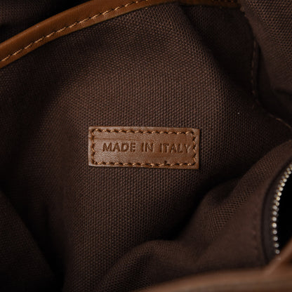 Burberry Calfskin Logo Embossed Large Beaton Brown 9 of 11