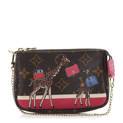 Louis Vuitton Monogram 2017 Christmas Animation Mini Pochette Accessories 1 of 9