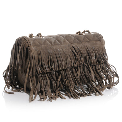 Chanel Calfskin Paris Dallas Fringe Flap Grey 3 of 9