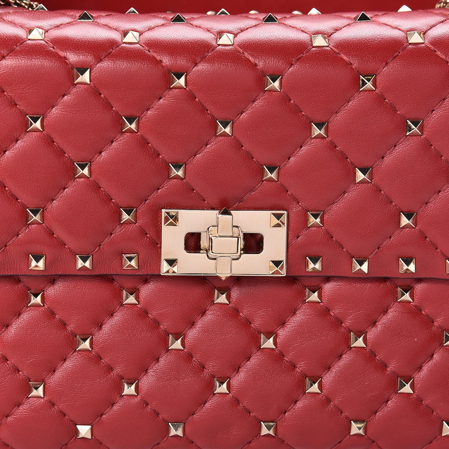 Valentino Garavani Nappa Medium Rockstud Spike Shoulder Bag Rosso Valentino 8 of 10
