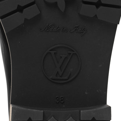 Louis Vuitton Rubber Embossed Monogram Splash Rain Short Boots 38 Black 6 of 7