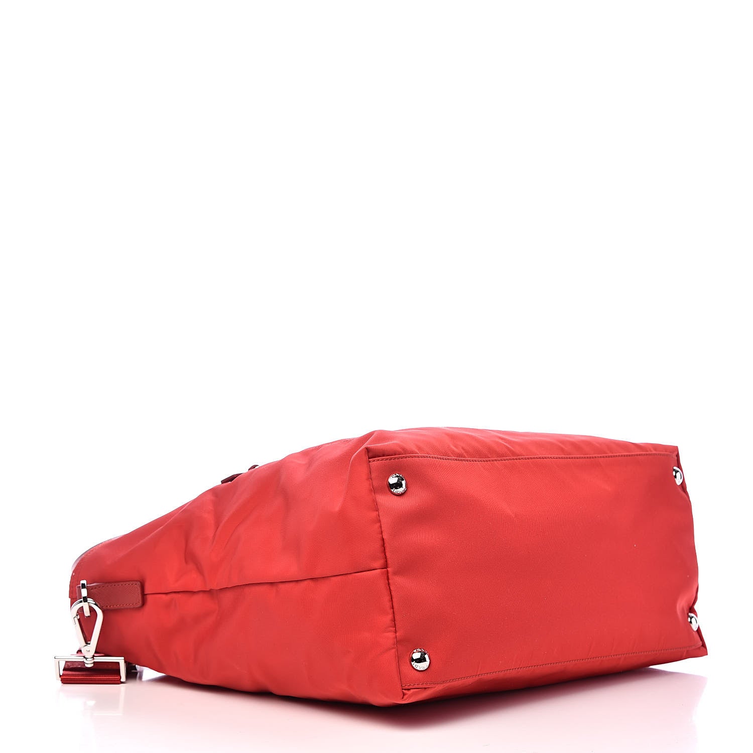 Prada Tessuto Nylon Saffiano Shoulder Bag Rosso 4 of 10