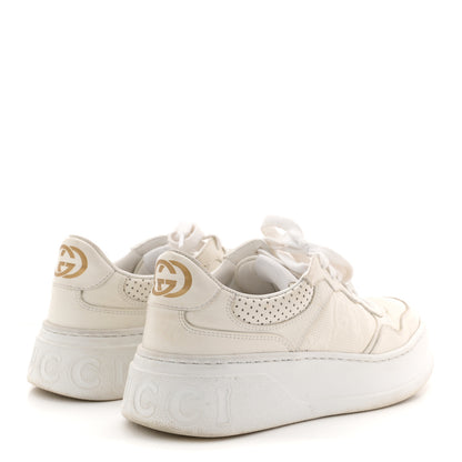 Gucci Calfskin GG Tennis Embossed Perforated Womens Platform 55mm Sneakers 37 Great White 5 of 14
