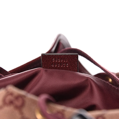 Gucci GG Monogram Script Logo Large Double Pocket Backpack Sahara Rubino Bordeaux 8 of 12
