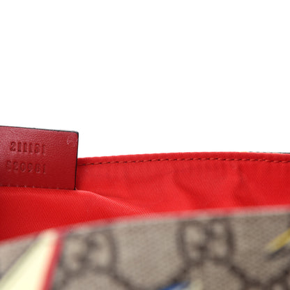 Gucci GG Supreme Monogram Space Diaper Bag Red 9 of 10
