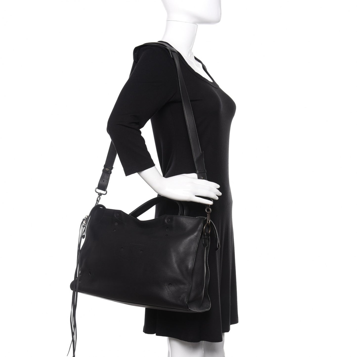 Veau Soyeux Perforated Blackout Hardware City Black
